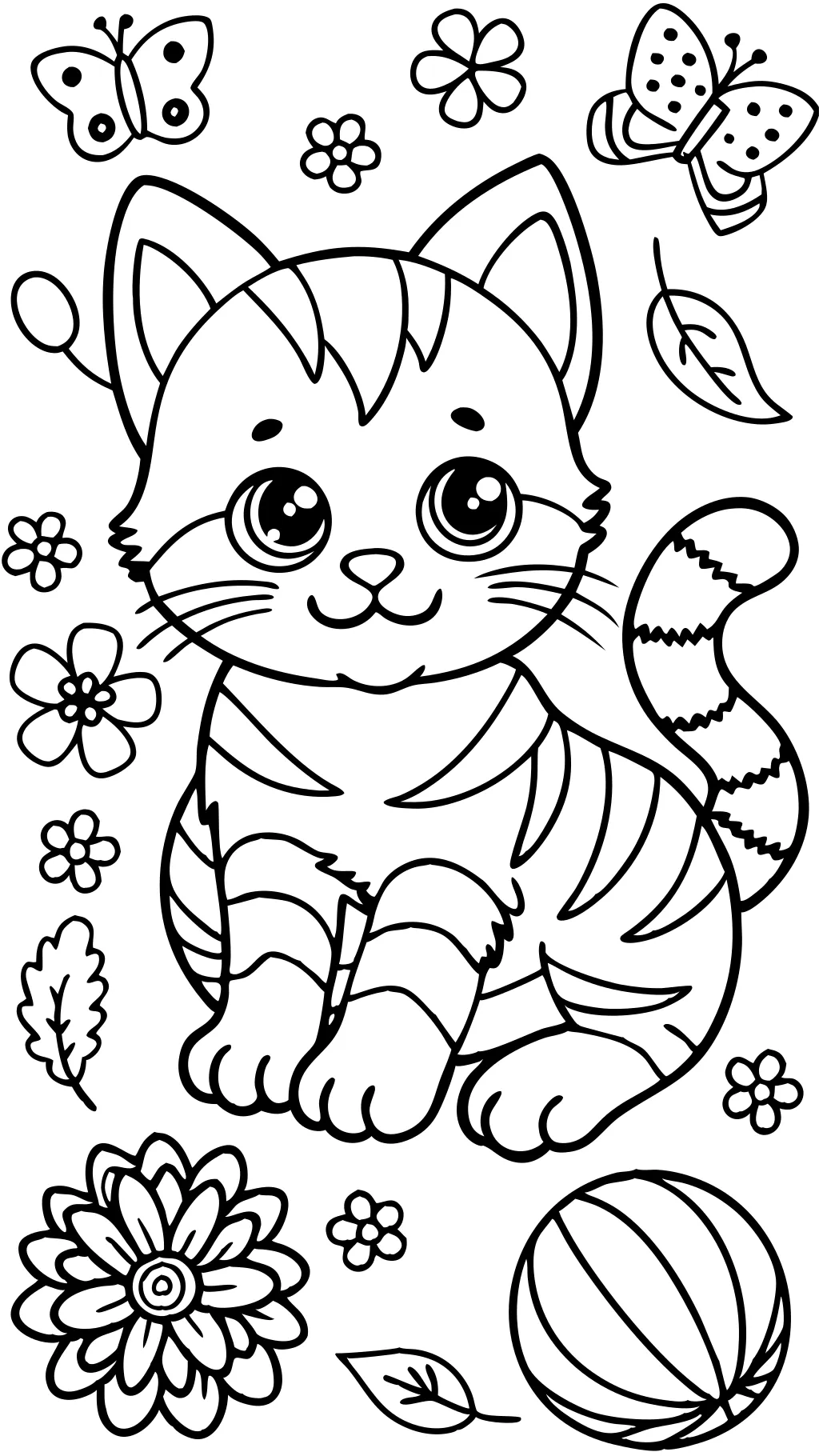 kitten cat coloring pages